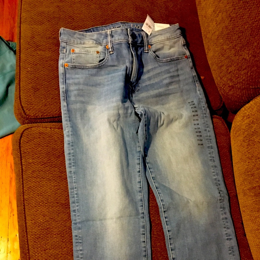 NWT American eagle jeans straight 31/32 flex